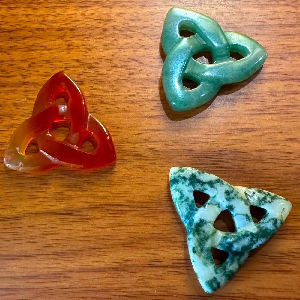 Crystal Carved Celtic Knots..